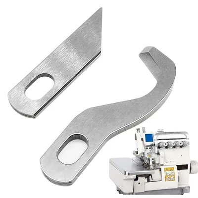 Productafbeelding van Set messen voor overlock-naaimachines - set van boven- en ondermessen - reserveonderdeel voor textielverwerking - 2-delig
