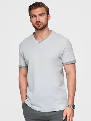 Immagine prodotto di Ombre Clothing T-shirt da uomo a maniche corte Kiriakou grigio chiaro L