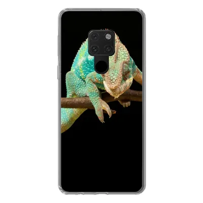 Produktbild von MuchoWow® Handyhülle Schutzhülle Hülle für Huawei P40 Lite Chamäleon - Zweig - Pastell Silikon Softcase Handy Hülle - Handy