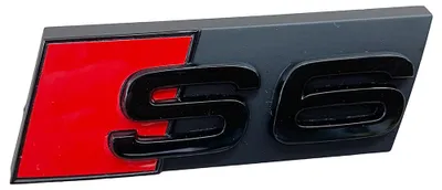 Original Audi S6 A6 C5 C6 C7 C8 Kühlergrill Schriftzug Emblem Logo in Schwarz in der Farbe Schwarz von Volkswagen AG