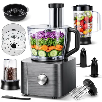 Küchenmaschine 1100 W, 11 Funktionen, 3,2 l Schüssel + 1,5 l Behälter