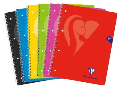 Produktbild von Clairefontaine 6x Collegeblock A4+, 80 Bl 90g kariert gelocht Sortiert 696803C
