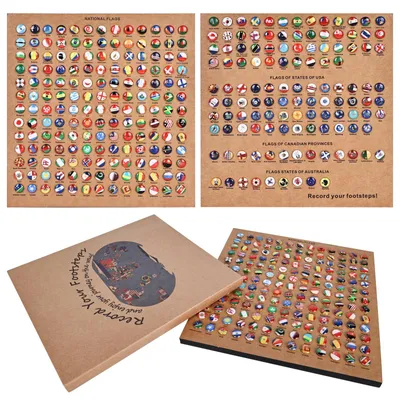 Produktbild von Reißzwecken: Reiszwecknadeln 291 Stück Nationale Flagge Reißnagel Dekorative Reißzwecken Land Karte Reißnagel mit Korkplatten Metall Push Pins Kreative Stecknadeln für DIY Bulletin Board