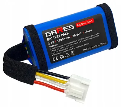 Obrázek produktu pro GARES Akumulátor Baterie pro JBL Flip 5 Li-Ion | 7V 5,2Ah | Zesílená série High-Performance | Vysoký výkon |