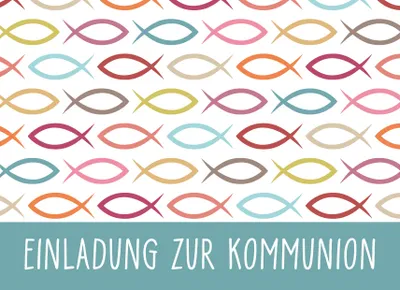 Produktbild von Kommunion - Einladungen - 5 Karten – 5 Umschläge – im Format