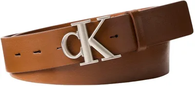 Image de Boucle de ceinture Calvin Klein pour homme, 35 mm, modèle LV04D7016G, couleur marron (CK Cognac/Pewter)