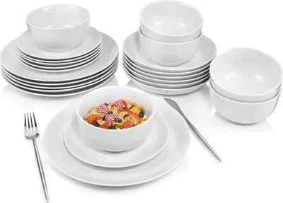 Produktbild von SÄNGER Porzellan Geschirrset New Port, Tafelservice 24 teilig für 6 Personen