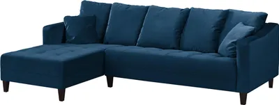 Produktbild von home24 Ecksofa mit Ottomane - Samt