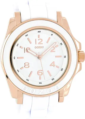 Produktbild von Oozoo Armbanduhr weiß Silikon Timepieces Damen Analog-Quarzuhr UOC4916A