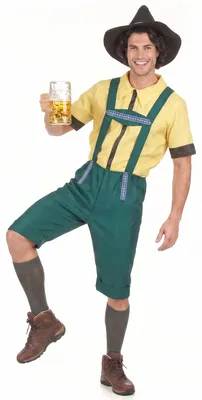 Produktbild von Bayer Lederhosen-Kostüm grün-gelb - M