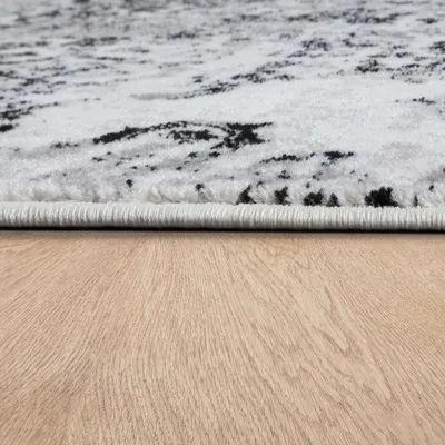 Produktbild von Designer Teppich Wohnzimmer Teppiche Ornamente Vintage Optik Schwarz Weiß Grösse 160x220 cm