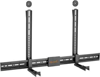 Productafbeelding van L universele houder voor soundbars - Montage onder of boven het scherm zonder montagegaten - Incl. anti - Slip pads - Belasting tot 15 kg