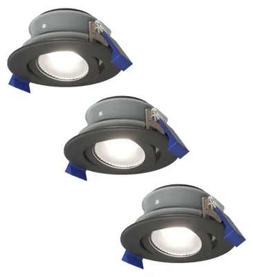 Produktbild von hoftronic LED Einbaustrahler 3x4W 345lm 6500K IP65 GU10 Schwarz Schwenkbar Dimmbar