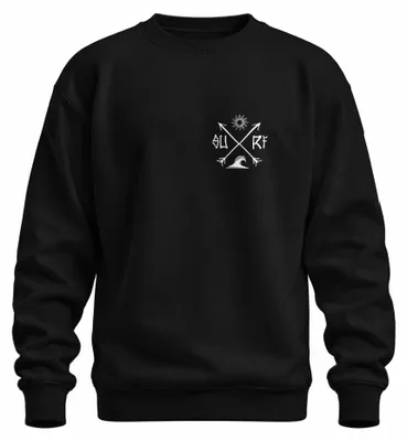 Zdjęcie produktu dla Bluza z kapturem w stylu surfingowym: fale, słońce, motywy morskie, plaża, lato. Czarny kolor, rozmiar 3XL