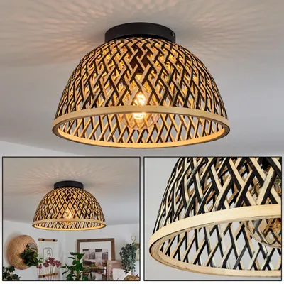 Produktbild von Collicelli »Collicelli« Deckenlampe aus Metall/Bambus in Schwarz/Natur