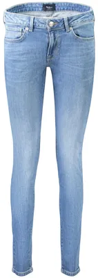 Image de Découvrez le jean skinny parfait pour femmes, de couleur bleue et à taille basse
