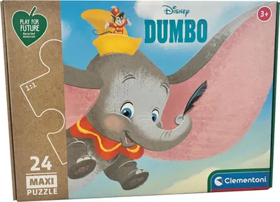 Produktbild von Disney Dumbo, Maxi Puzzle, 24 Teile, Elefant, Filmmotive, Clementoni, Play For Future aus Recycled Materialen