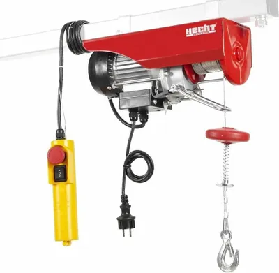 Obrázek produktu pro HECHT 8450 Lanový naviják elektrický | 250 - 500 kg | 800W 230V | 4 mm ocel | 4-8 m/min