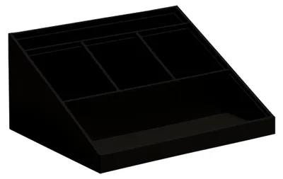 Produktbild von Schreibtisch Organizer Schwarz, 25,6 x 11,6 x 20,6 cm, Ordnungssystem für Büro und Zuhause