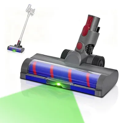 LED-Bürstenkopf für Dyson V7–V15, weich, für Hartböden