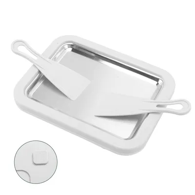 Produktbild von Eismaschine Eisplatte zum eis machen,Eiscreme-Rollmaschine,Gebratene Eisschale mit 2 Spateln,Ice Rolls Platte zum Roll Eis selber machen,26x21x3,5cm