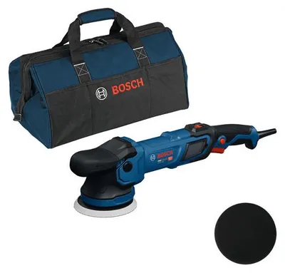 Zdjęcie produktu dla Bosch Professional – polerka Bosch GPX9-125S, wraz z akcesoriami i torbą na narzędzia