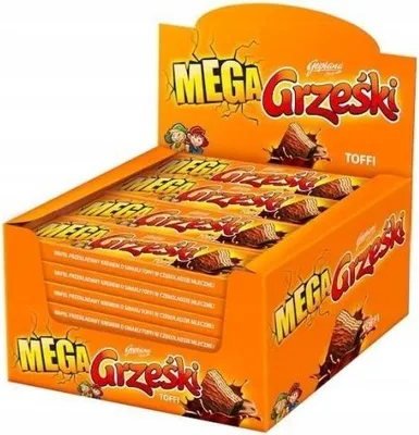 Produktbild von Grześki Mega Toffees in Milchschokolade 48 g