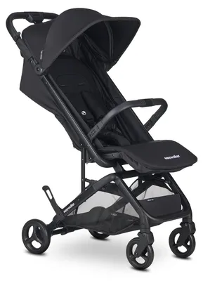 Produktbild von Easywalker Miley Go Buggy – leicht & kompakt, Einhand-Faltmechanismus, verstellbare Liegeposition, inkl. Regenverdeck & Schultergurt, Pure Black