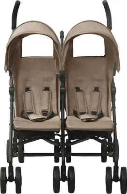 Obrázok produktu pre vidaXL Súrodenecký kočík Taupe Steel