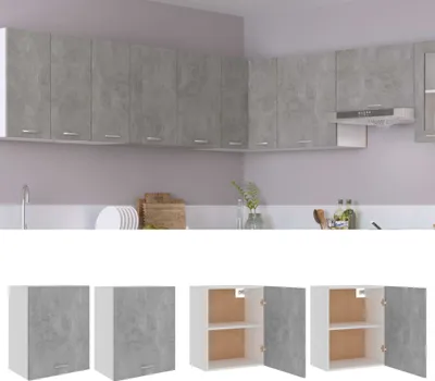 Produktbild von vidaXL Hängeschränke 2 Stk. Lyon Betongrau 50x31x60 cm Holzwerkstoff