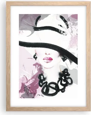 Produktbild von Gerahmtes Poster - Rahmen in heller Eiche - Frau Abstraktion - 30x40 cm - Wand Bild - Wanddeko - Wandbilder - Kunstposter - Wandposter - Bilderrahmen - Bilder - Kunstdruck - Wandbild - P2NPA30x40-3690