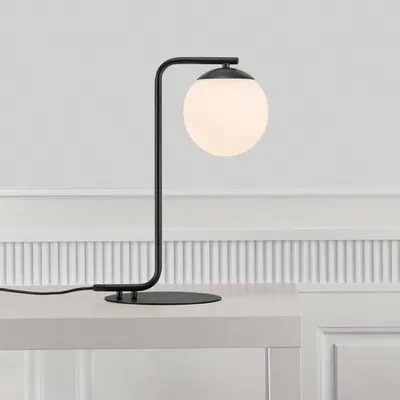 Zdjęcie produktu dla Lampa stołowa Grant Ø 14,5 cm opal biały / czarny