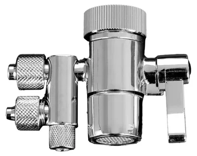 Zweiwegehahn für Wasserfilter, Umleitungsventil 3/8 Zoll & 5/16 Zoll