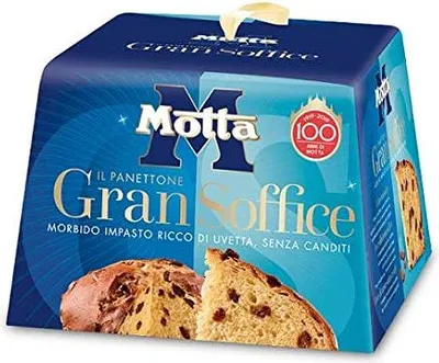 Produktbild von Motta Panettone GranSoffice weicher Teig reich an Rosinen ohne kandierte Früchte 1kg