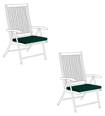 Produktbild von Gartenstuhlkissen – Wasserabweisende Stuhlauflage mit Komfortfüllung und Befestigungsbändern – Sitzkissen für Garten, Terrasse und Balkon - 2 Stück