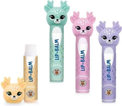 Produktbild von Trendhaus MAGIC MOMENTS Lippenbalsam Rentier 4fach sortiert