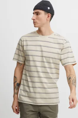 Produktbild von !Solid SDJoel Tee Herren T-Shirt Kurzarm Shirt Basic Hochwertige Baumwoll-Qualität Rundhalsausschnitt Überschnittene Schultern Oversize Fit mit feinen Streifen