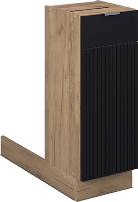 Produktbild von Kücheninsel Vicco Fame-Line Schwarz gestreift 30 cm ohne Arbeitsplatte, Model 50901