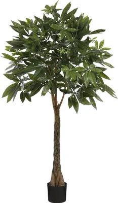 Obrázok produktu pre Sľudové dekorácie Pachira umelá rastlina - H120 x Ø50 cm - zelená