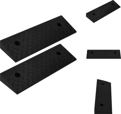Obrázek produktu pro vidaXL nájezdy na obrubníky 2 ks 50x17,5x5 cm guma - dopravní značky