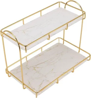 Obrázek produktu pro Organizér na kosmetiku pro koupelnu, dvoudveřová skříňka na make-up a kosmetiku do kuchyně nebo koupelny, tvar L