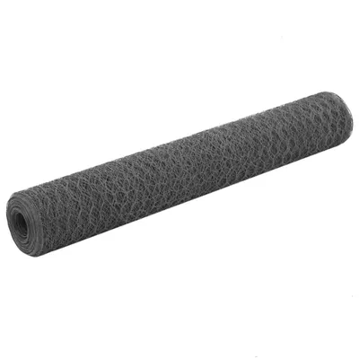 Image de vidaXL Clôture en fil de fer acier avec revêtement PVC 25x1 m Gris