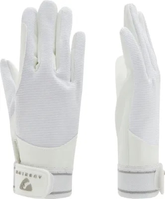Productafbeelding van Aubrion - Kinderhandschoenen voor paardrijden, netmateriaal ER1164 (140) (wit)