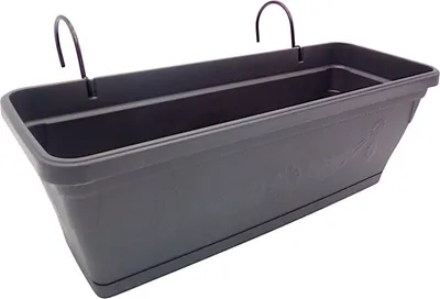 Image de Jardinière de balcon 50 cm avec support - Jardinière - Bac à fleurs - Pot de fleurs