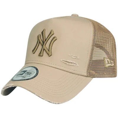 Obrázok produktu pre New Era Mesh Trucker Cap DISTRESSED New York Yankees camel