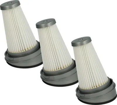 Produktbild von vhbw 3 Staubsaugerfilter Ersatz für Black & Decker SVF11, 1004708-73 für Staubsauger - HEPA-Filter Schwarz Weiß