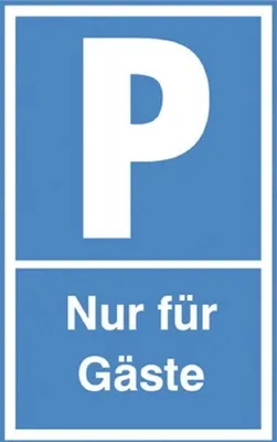 Produktbild von Parkplatz-Schilder - PARKEN NUR FÜR GÄSTE - 308705 - Gr. 40x25cm