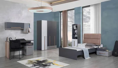 Produktbild von Schrank Modern Stil Schränke Regal Kleiderschrank Jugendzimmer Holz