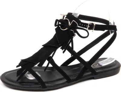 Produktbild von F0456 sandalo donna schwarz TOD'S scarpe Wildlederschuh Sandale Frau