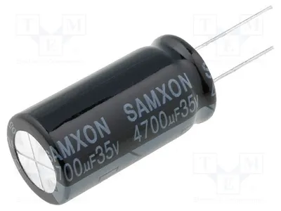 Produktbild von 1x Kondensator: elektrolytisch 35VDC THT Ø18x35mm 4700uF 20% KM 4700U/35V Elektr